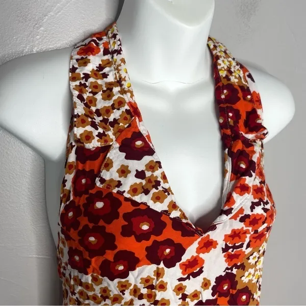 HER PONY Mini Dress Womens Size 2 Festival Retro Boho Coachella Hippie Nostalgia - Image 3