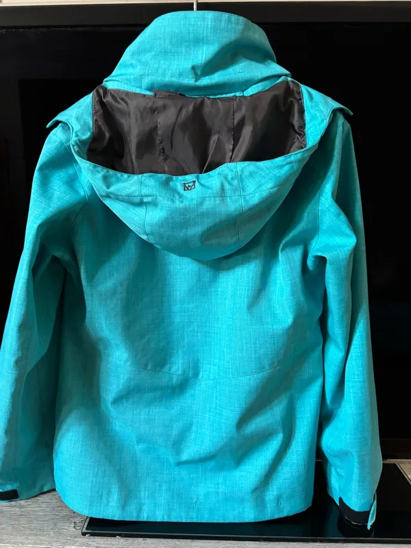Avalanche Teal Waterproof Ski Jacket with Hood - Image 3