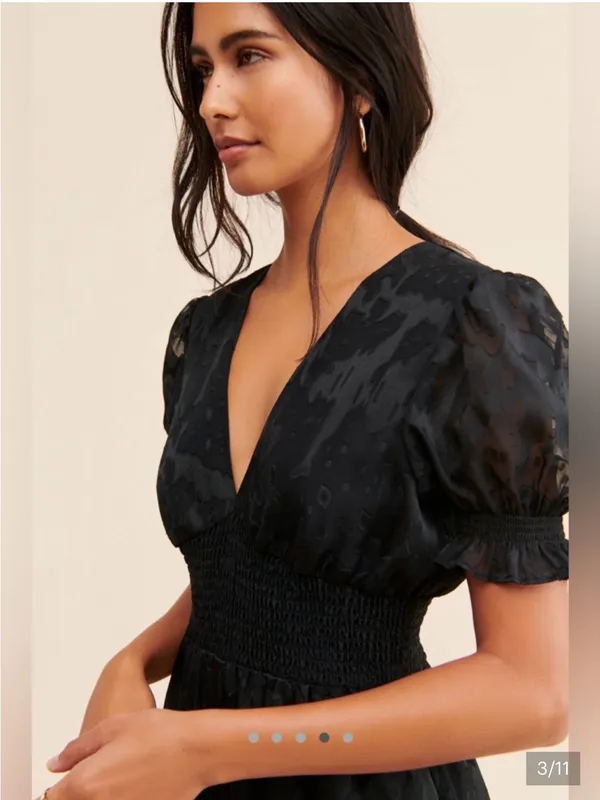 Anthropologie Hutch Black Burnout Wide Leg Jumpsuit - Image 3