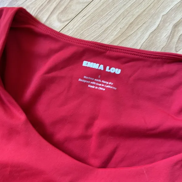 Emma Lou Red Crop Top - Image 2