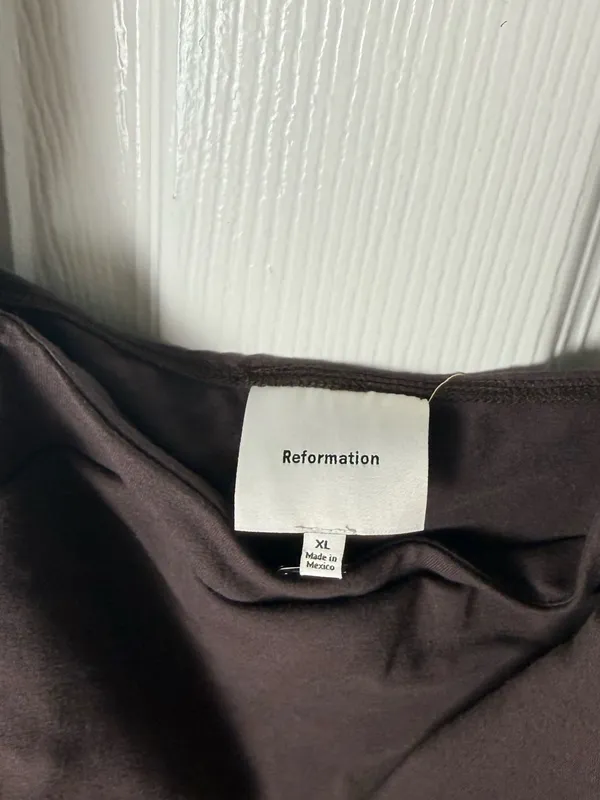 Reformation Trish Knit Top in Mole XL - Image 5