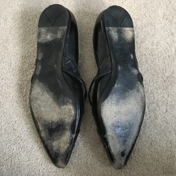 Prada Black Leather Criss-Cross Pointed Flats with Bow – Size 36.5 (Fits Like 7) - Image 5