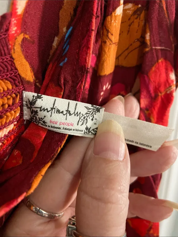 Free People Red Floral Tank Top - Image 2