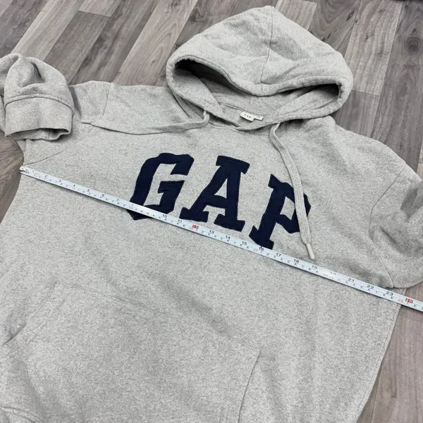 Gap gray minimalistic retro hoodie - Image 3