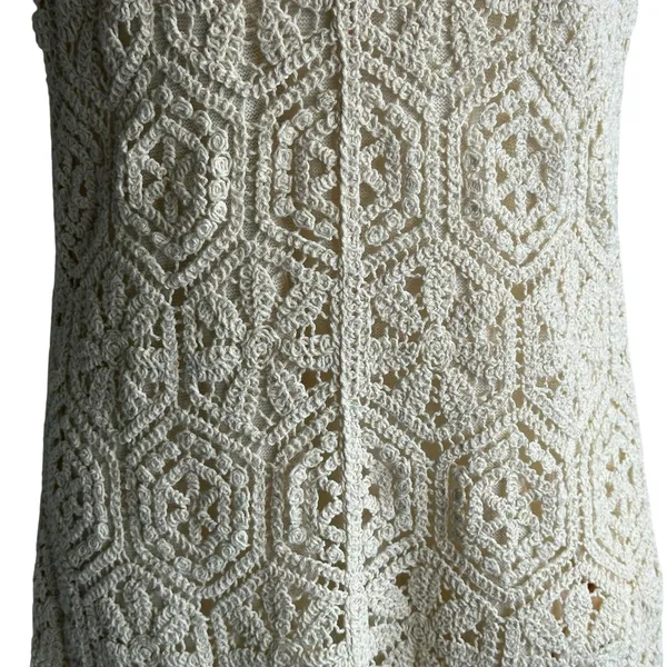 NWT Z Supply Allure Dress Sz M Natural Crochet Knit Sleeveless Boho Sleeveless - Image 8