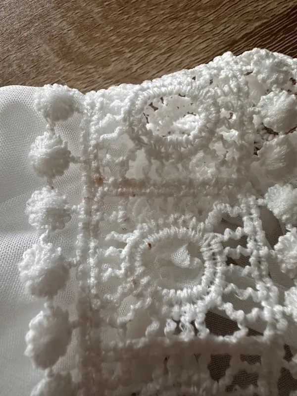 White Sheer Kimono with Crochet Detailing - Image 4