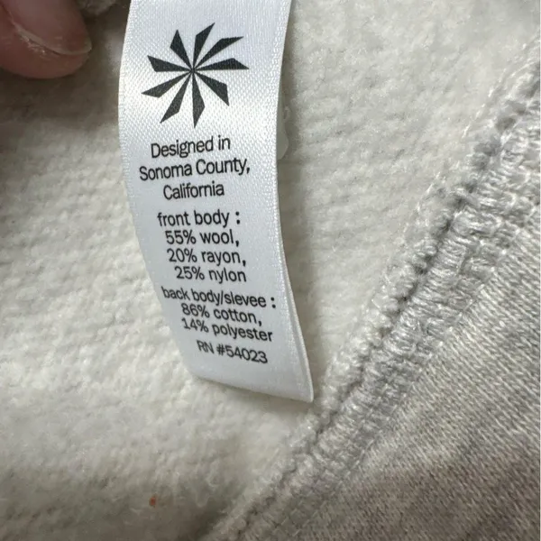 Athleta Heather Pacific Gray Mixed Media Pacific Crewneck Sweatshirt XL - Image 4