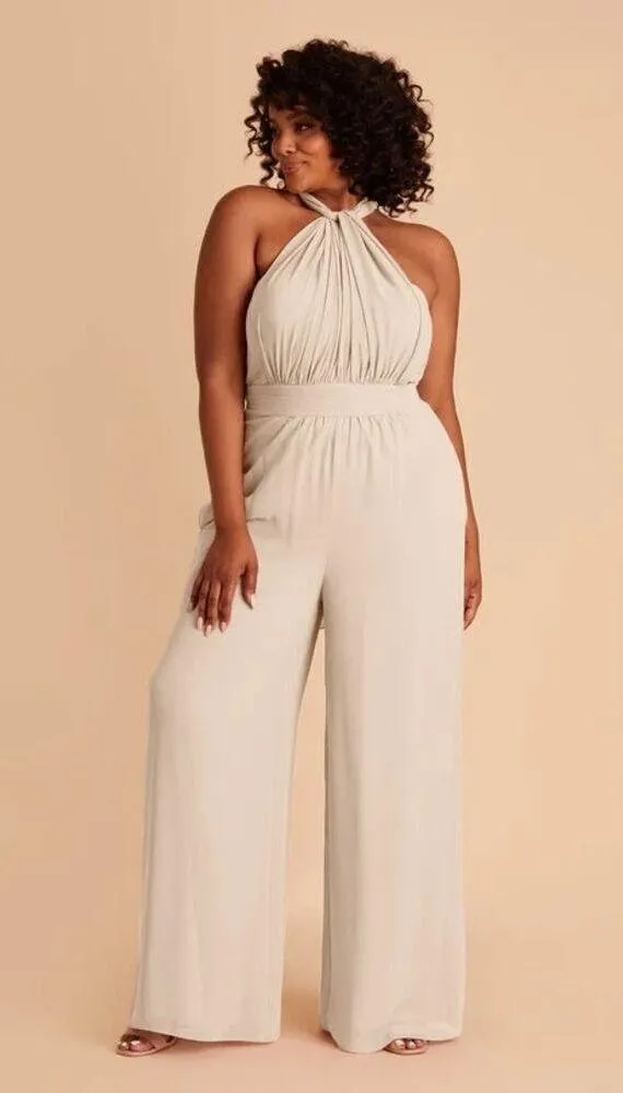 Birdy Grey Gigi Jumpsuit Versatile Styles Neutral Champagne Size 1X. NEW - Image 4