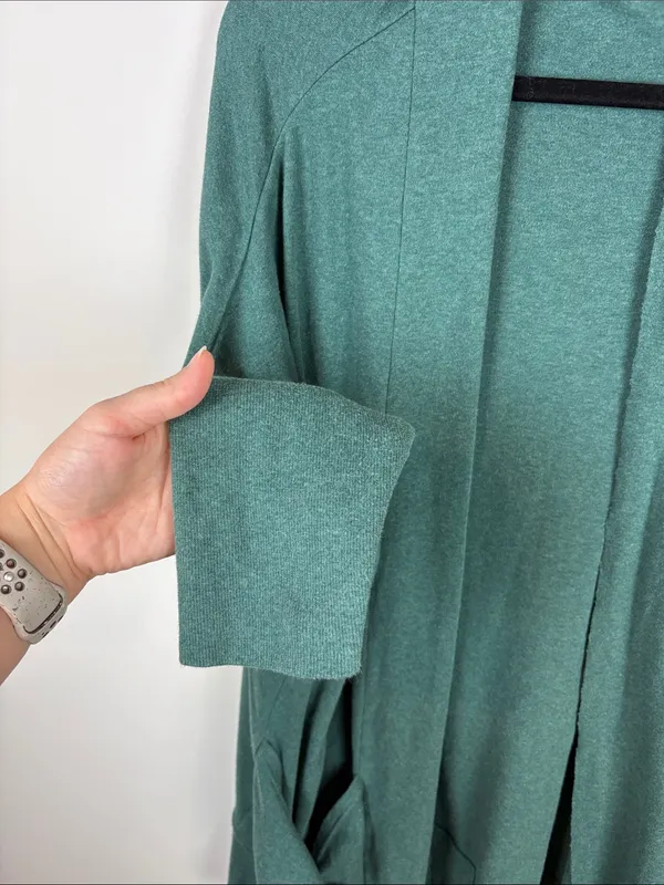 Pact Airplane Wrap Cardigan 100% Organic Cotton Womens XL XXL Green - Image 5