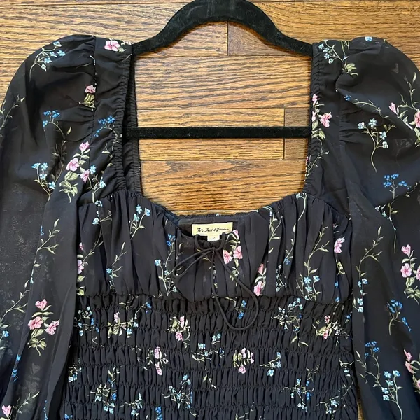 For Love and Lemons Dixon Mini Dress Black Floral - Image 5