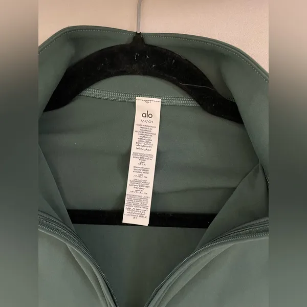 ALO Yoga Softsculpt Precision 1/4 Zip Long Sleeve Clover Green Size S - Image 9