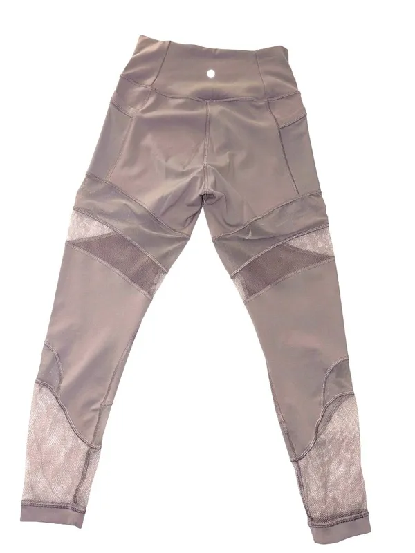 EXCELLENT Lululemon Forget The Sweat High Rise Tight 25" Grey Purple Leggings 8 - Image 10
