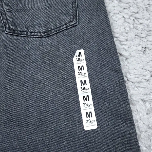 Zara Signature 90s Wide Leg Jeans Gray Denim High Rise US Size 6 EU 38 Slim Fit - Image 3