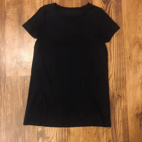 Faux Suede Black tshirt dress - Image 4