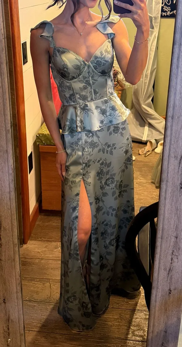 Revelry Sage Formal Dress - Image 3