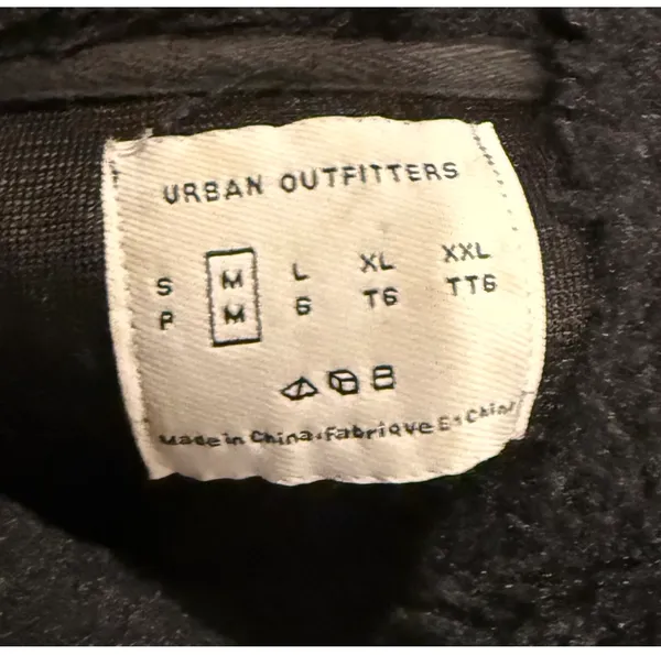 URBAN OUTFITTERS Faux Fur Black Hoodie Sweatshirt - Image 3