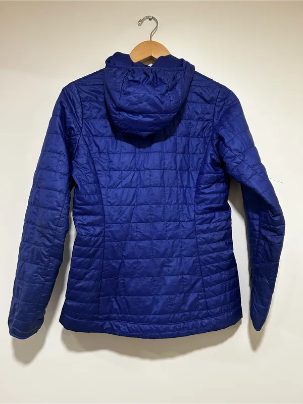 Patagonia Womens Hooded Nano Puff Jacket Royal Blue Size XS - Image 4