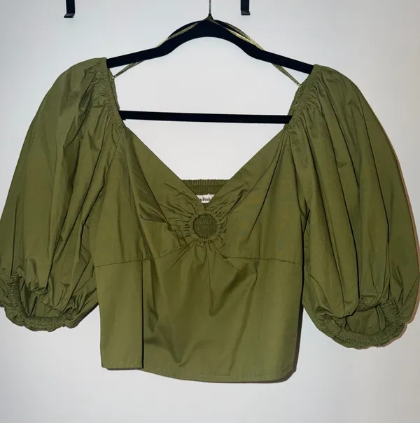 Abercrombie Poplin Keyhole Top - Image 2