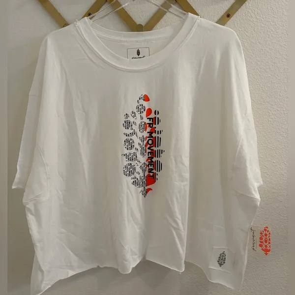 NWT Free People Movement Inspire Logo Tee White - Image 6