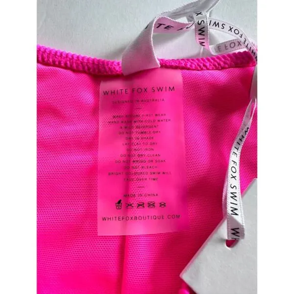 NWT White Fox Swim Del‎ Marcos Swim neon pink Bottoms Small - Image 4