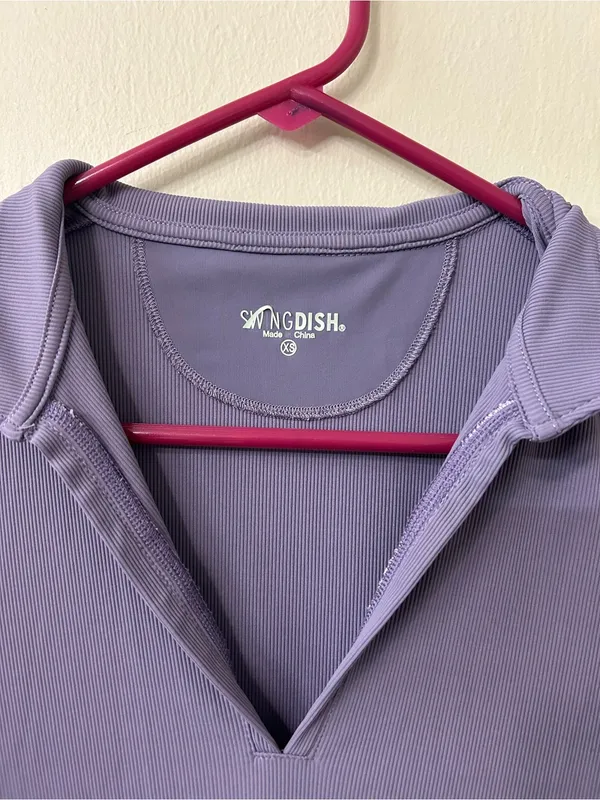SwingDish Purple Golf Athletic Woman’s Top Sz XS - Image 2