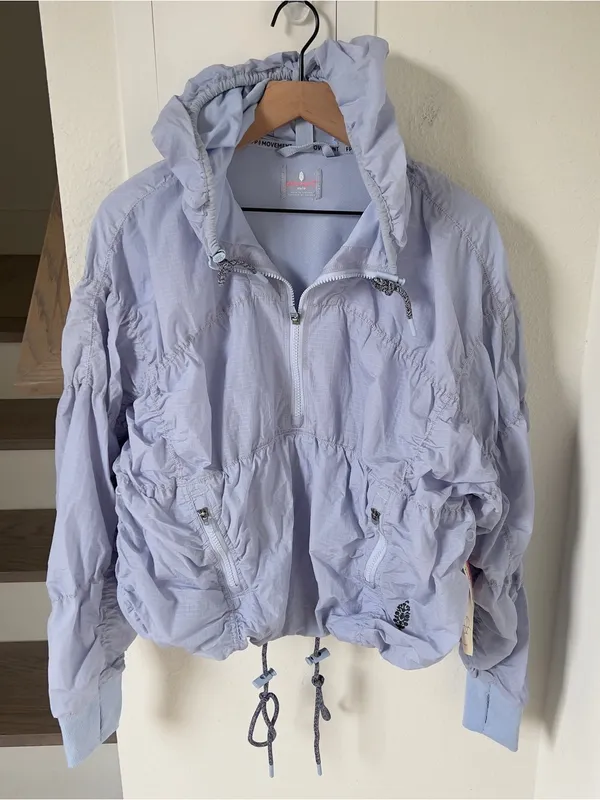Free People FP Movement Happy Camper Colorblock Pullover in Lunar Bloom NWT - Image 3