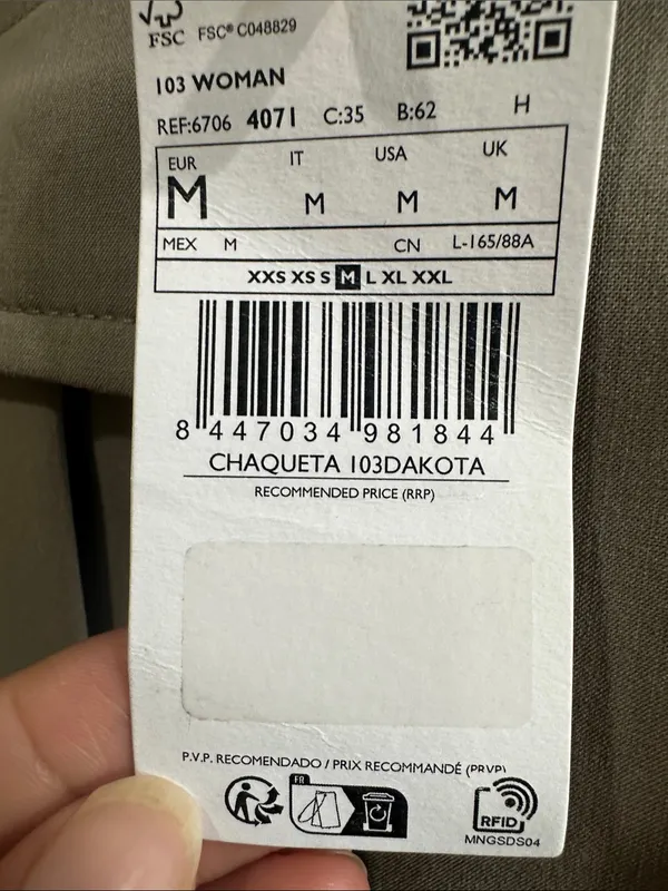 Mango Cropped Utility Jacket in Taupe Size M - Image 2