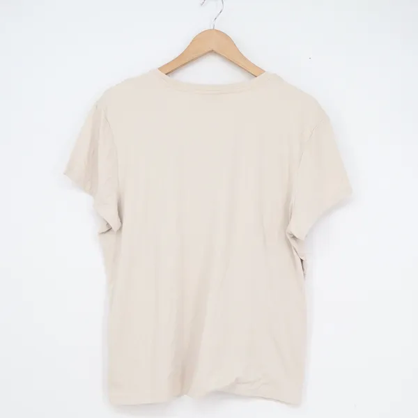 HM Womens XXL Beige Short Sleeve Crew Neck Stretch Nylon Spandex Basic T-Shirt - Image 4