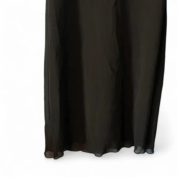 Joyce Leslie Y2K Goth Skater Core Black Midi Dress M Medium Baby Doll V Neck - Image 4