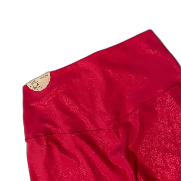 Aerie | Offline High Rise Hot Pink Glitter Long Bike Shorts Size Large NWT - Image 6
