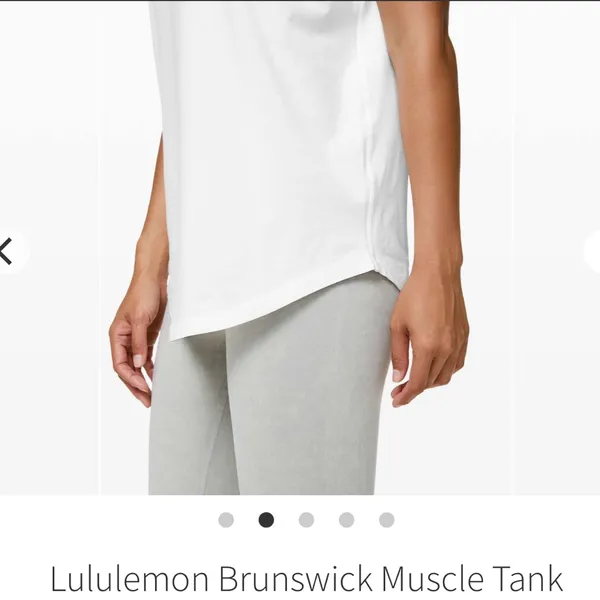 Lululemon Brunswick Muscle Tank White - Image 9