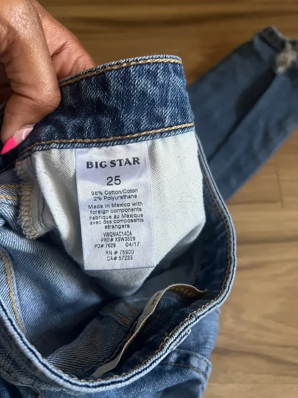 Mid rise ripped jeans Blue Size 25 - Image 3