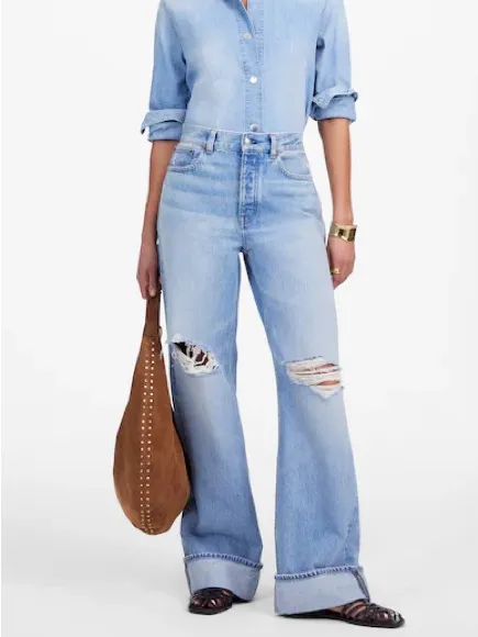 NWT‎ Madewell Low-Slung Baggy Jeans Hallstead Wash Rigid Size 28 - Image 3