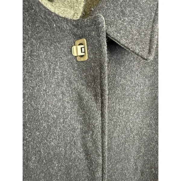 Vintage Marcona Women’s Wool & Alpaca Overcoat Gray with Green Cuffs Size 12 - Image 6