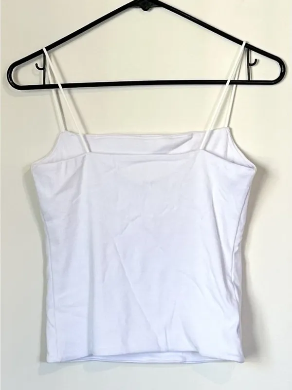 NWT Madewell White Squareneck Tank Top - Size: Medium - Image 7