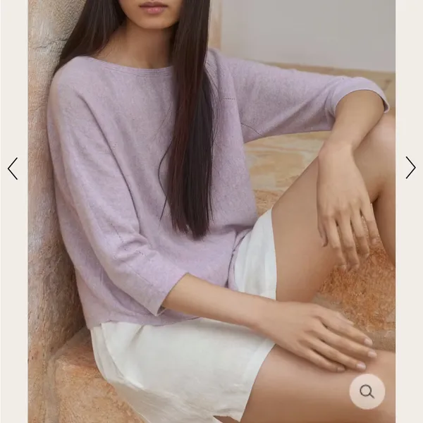 Poetry Soft Pink Boat Neck Cashmere Sweater Size Small 4/6 - Image 5