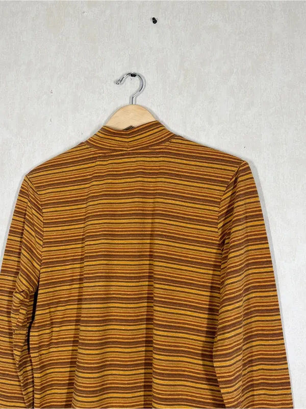Toad&Co Women’s Piru Mock Neck Longsleeve Shirt Lightweight Multicolor Stripe XL - Image 7