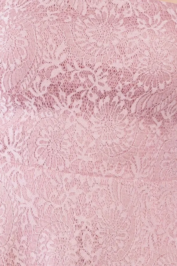 Trac Floral Lace Strapless Fit & Flare Mini Dress in Mauve - 1XL, , NWT - Image 3