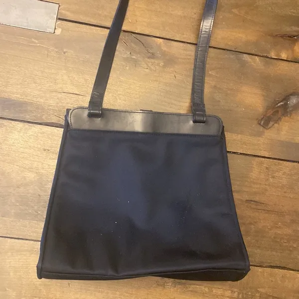 Etienne Aigner Black‎ Leather and Fabric Shoulder Bag - Image 5