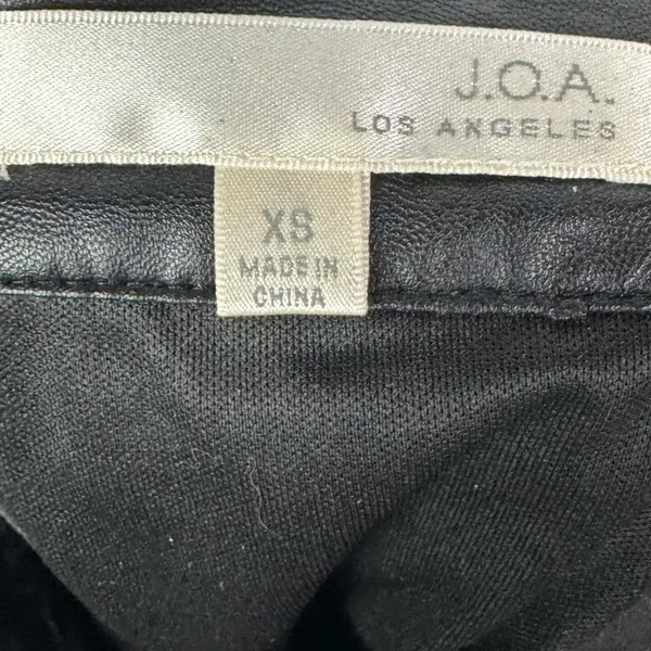 JOA Black Layered Fringe‎ Leather Waistband Flapper Mini Skirt XS - Image 7