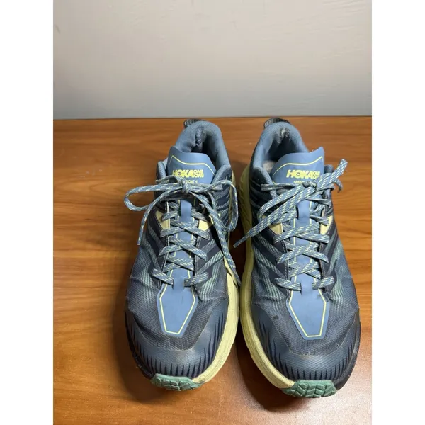 HOKA ONE ONE Speedgoat 4 Shoes Womens Size 9 Blue Trail Running‎ Vibram Sole - Image 2