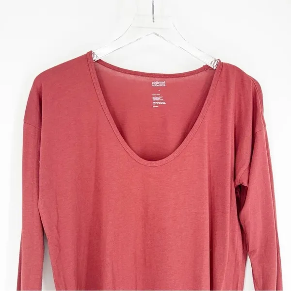 Girlfriend Collective Long Sleeve Lounge Tee Women's Size S Cozy‎ Casual - Image 4