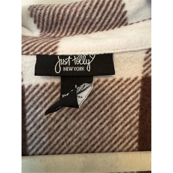 Brown and White Buffalo Plaid Button - Image 3