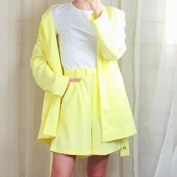 The Fifth Label Brighten High Waist Cargo Short in Lemon Yellow Size Small NWT - Image 6