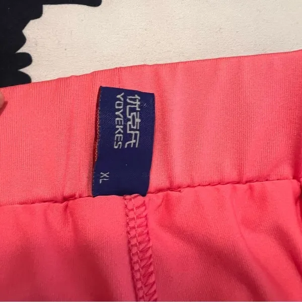 Women's Size XL Pleated Athletic Skort Skirt Shorts Bright Pink Pull On Elastic - Image 8