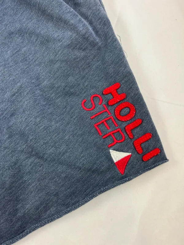 Hollister SM Blue Cotton Tie Up Gym Shorts - Image 4