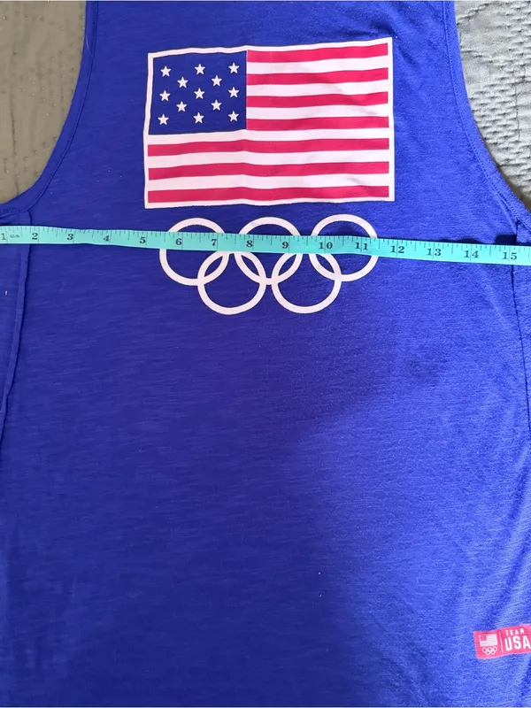Team USA Olympics Graphic Tank Top Blue Size Medium - Image 4