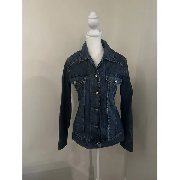 Vintage Y2K Lee Blue Jeans Riders Women’s Denim Jacket Size M Western - Image 8