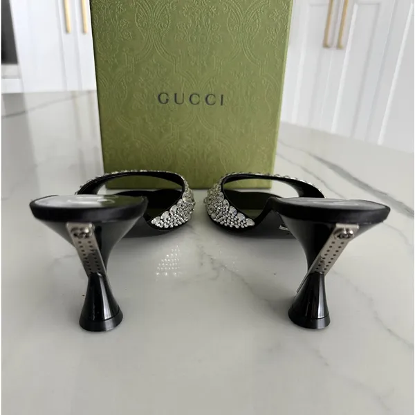 Gucci Crystal Embellished Sandals - Image 4