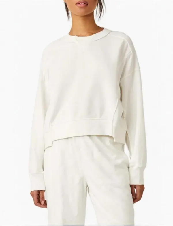 FP Movement Intercept Cotton Blend Sweatshirt In White - Image 9